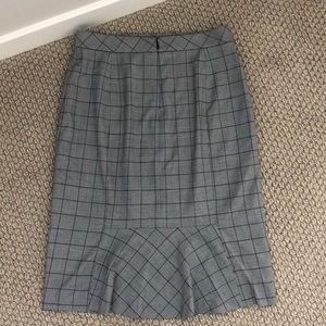 Ann Taylor Pencil Plaid Skirt